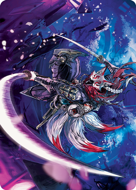 Blade-Blizzard Kitsune Art Card [Kamigawa: Neon Dynasty Art Series] | Card Citadel