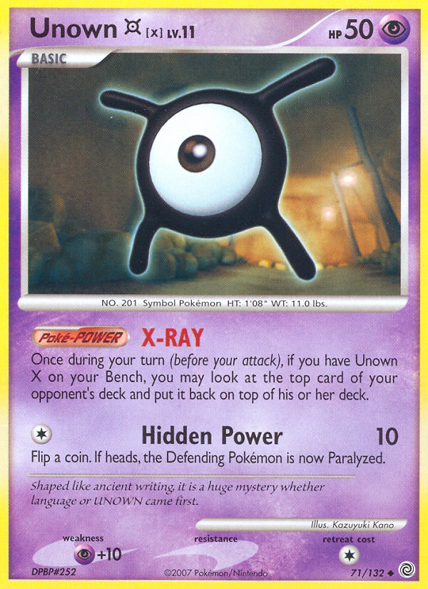Unown X (71/132) [Diamond & Pearl: Secret Wonders] | Card Citadel