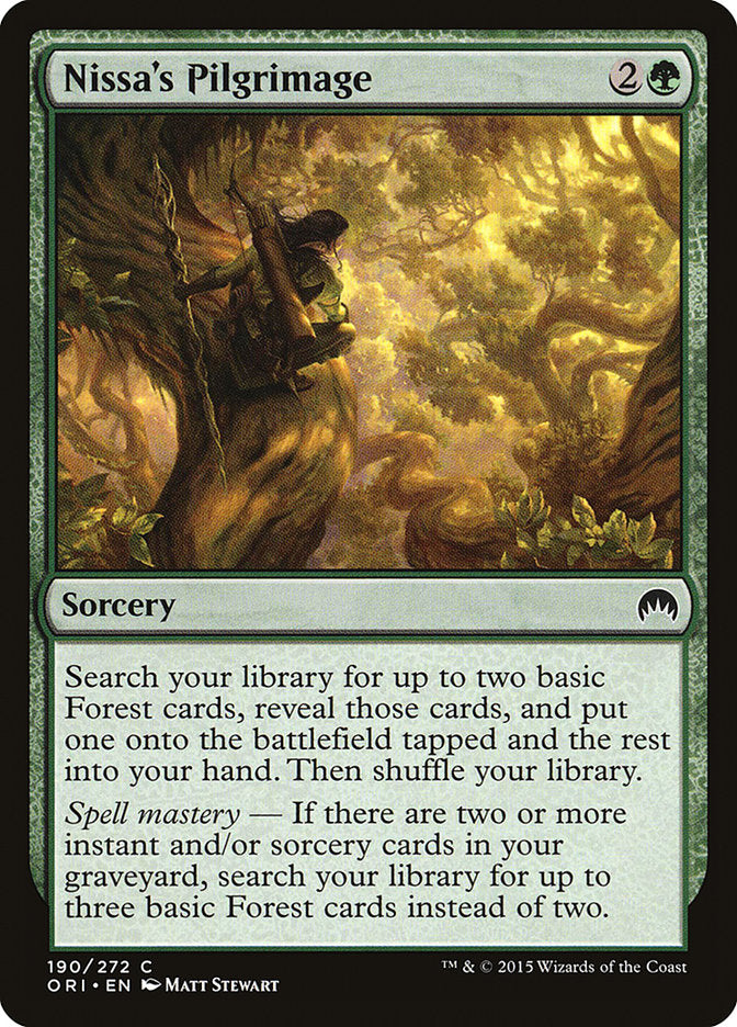 Nissa's Pilgrimage [Magic Origins] | Card Citadel