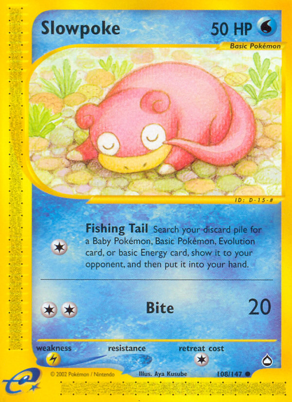 Slowpoke (108/147) [Aquapolis] | Card Citadel