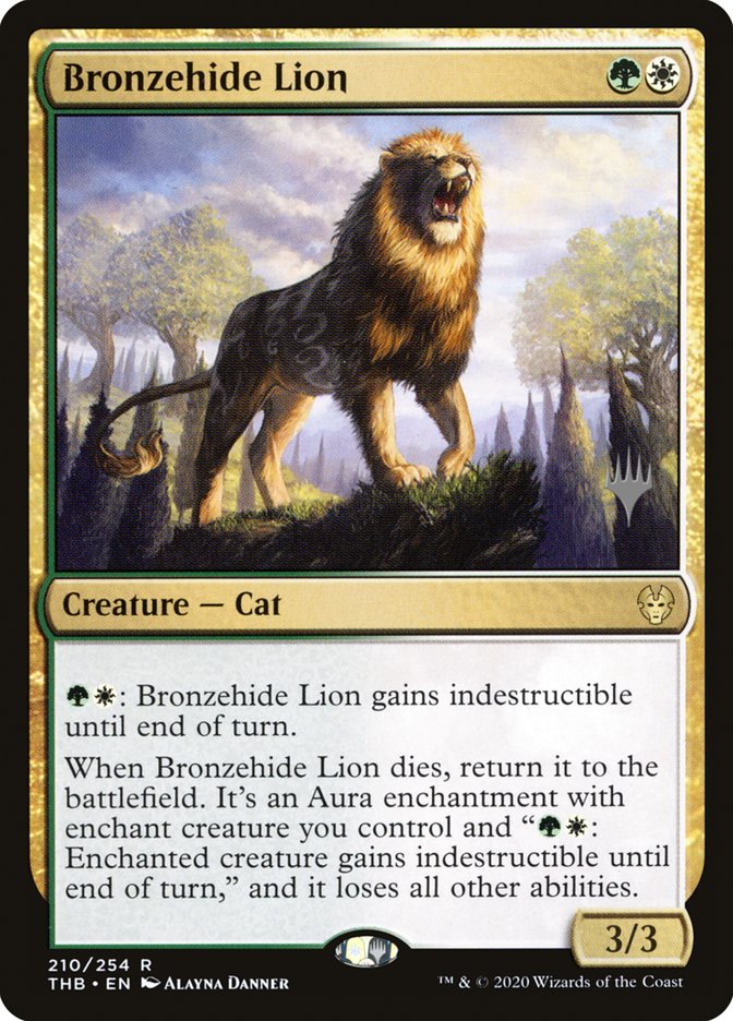 Bronzehide Lion (Promo Pack) [Theros Beyond Death Promos] | Card Citadel