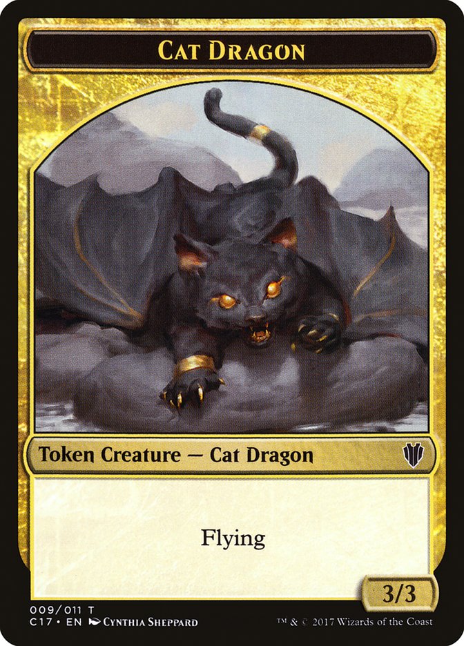 Cat Dragon // Dragon (007) Double-sided Token [Commander 2017 Tokens] | Card Citadel