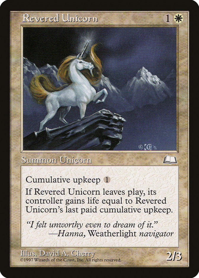 Revered Unicorn [Weatherlight] | Card Citadel