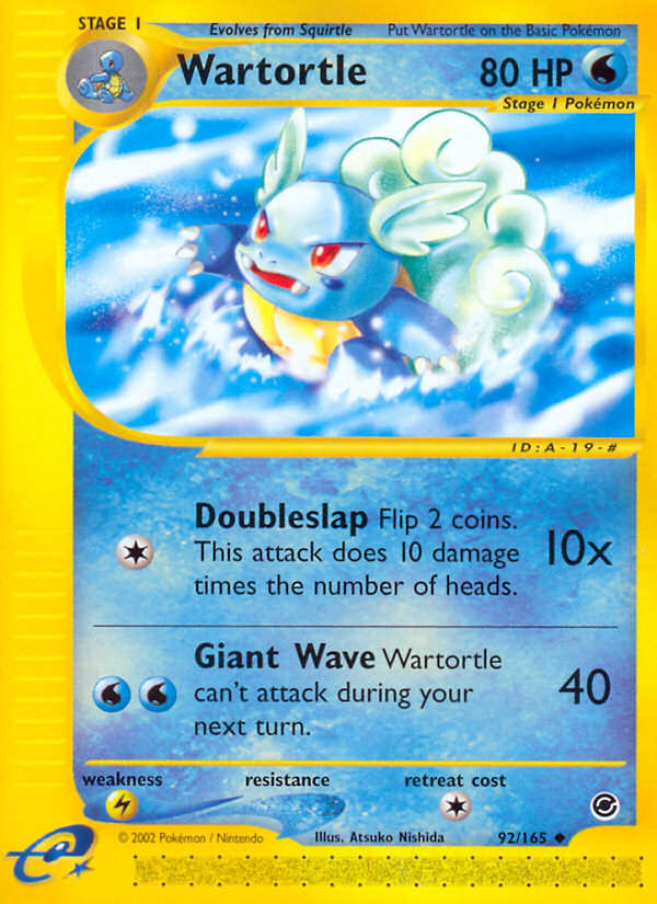 Wartortle (92/165) [Expedition: Base Set] | Card Citadel