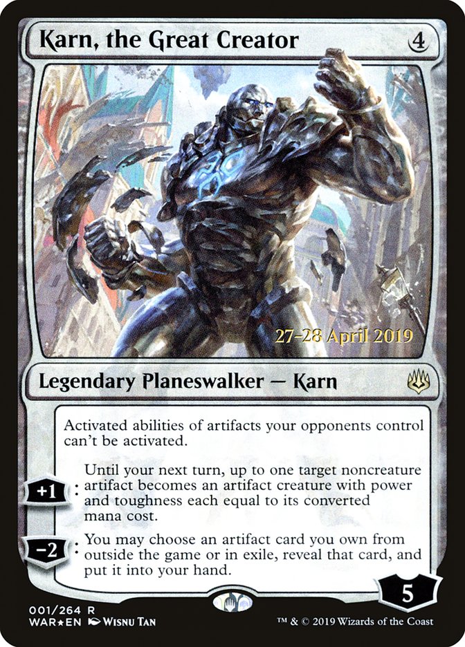 Karn, the Great Creator  [War of the Spark Prerelease Promos] | Card Citadel