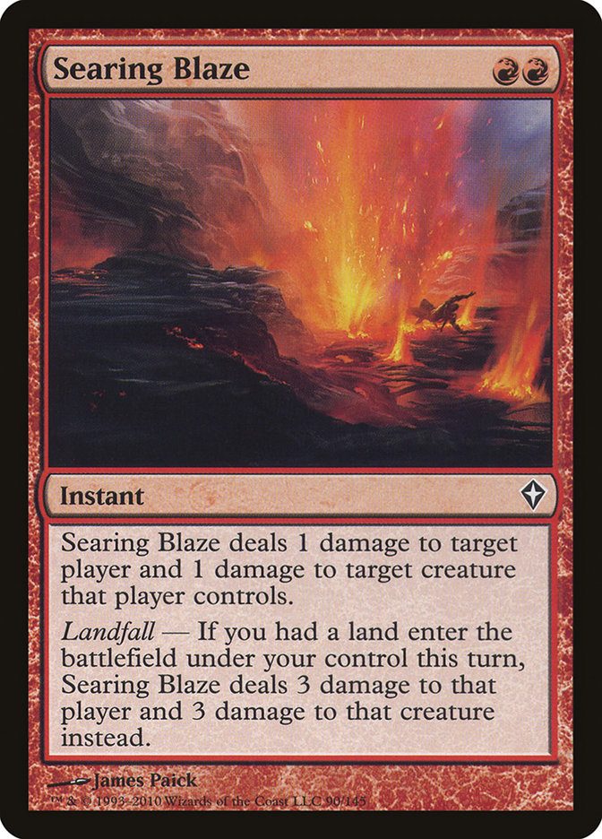 Searing Blaze [Worldwake] | Card Citadel