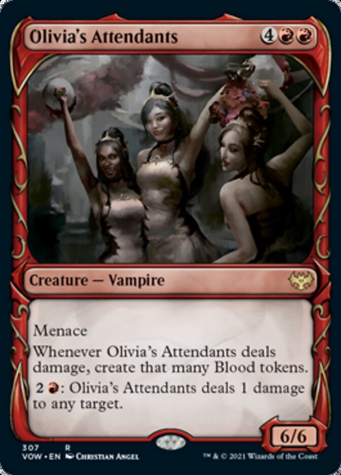 Olivia's Attendants (Showcase Fang Frame) [Innistrad: Crimson Vow] | Card Citadel