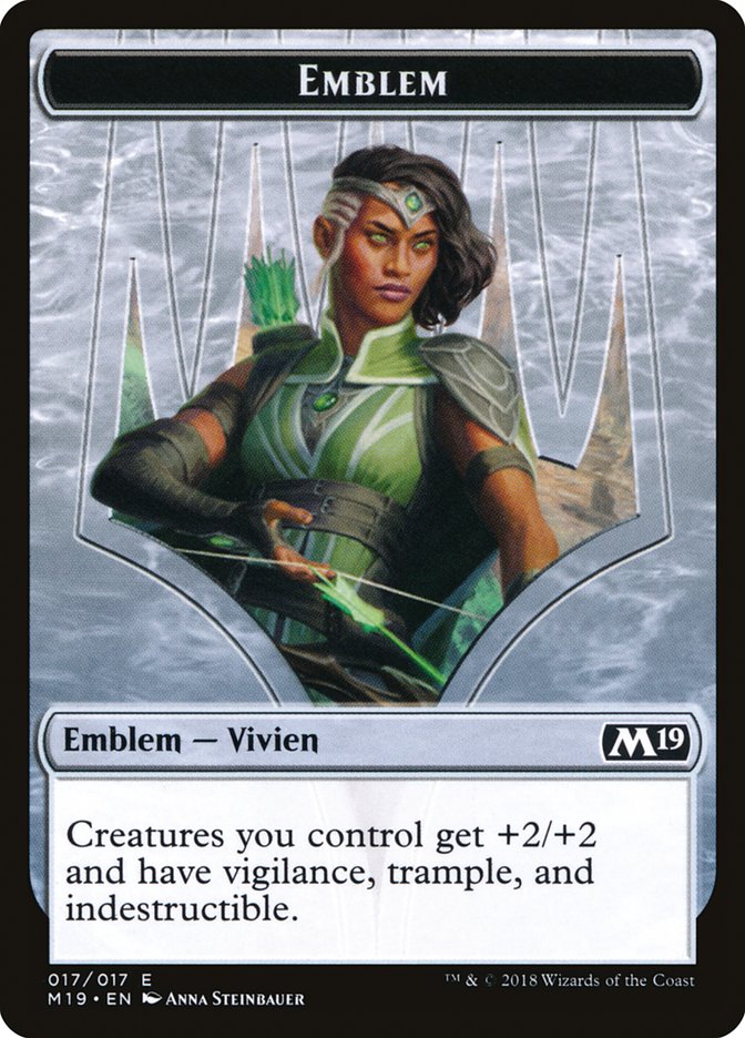 Vivien Reid Emblem [Core Set 2019 Tokens] | Card Citadel