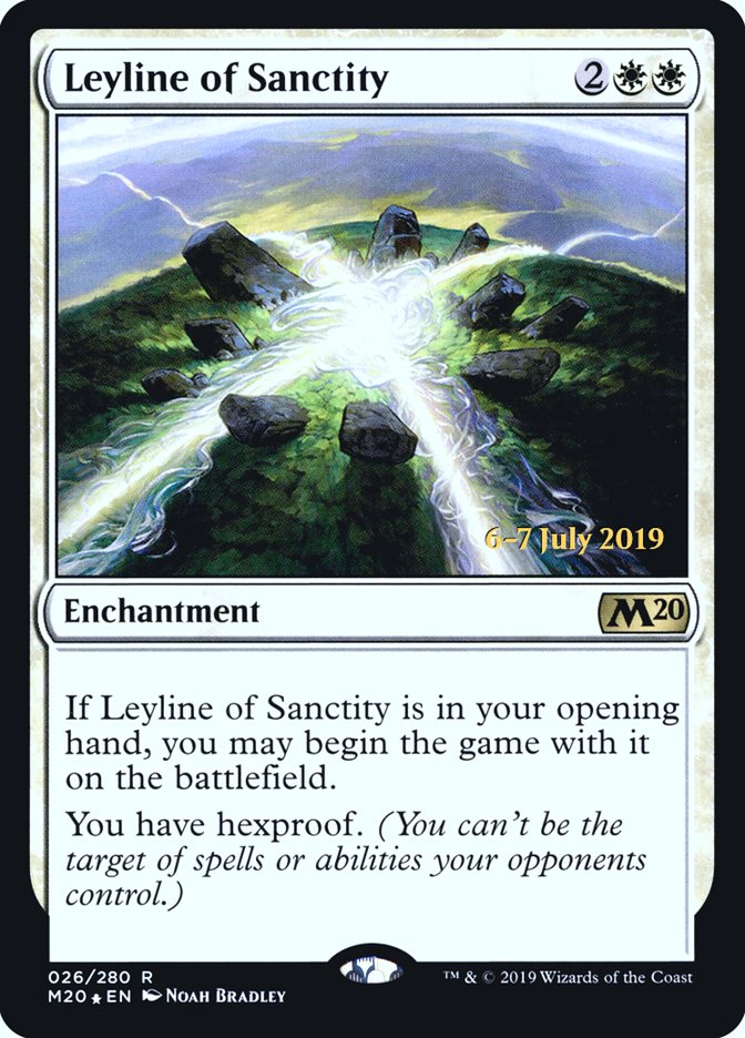 Leyline of Sanctity  [Core Set 2020 Prerelease Promos] | Card Citadel