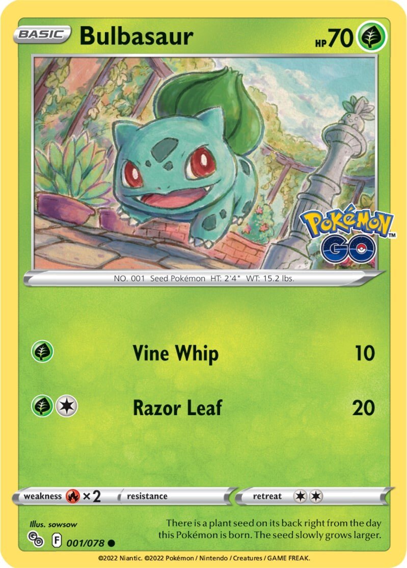 Bulbasaur (001/078) [Pokémon GO] | Card Citadel