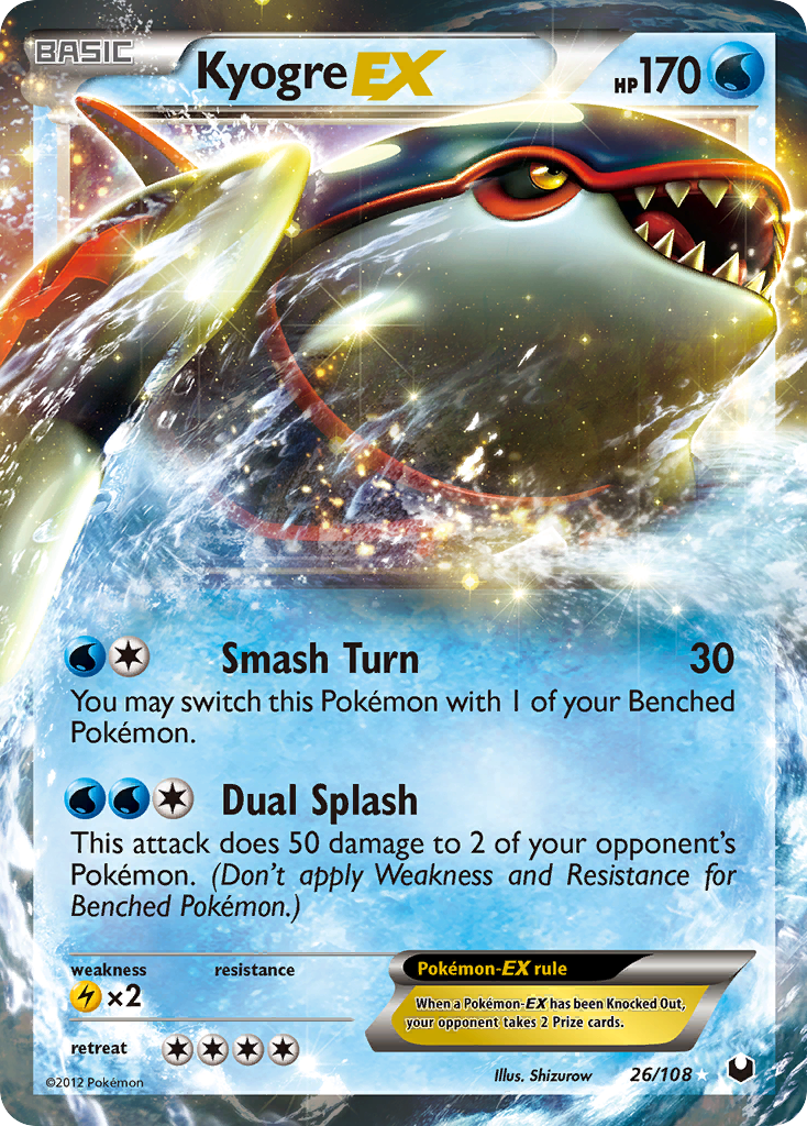 Kyogre EX (26/108) [Black & White: Dark Explorers] | Card Citadel