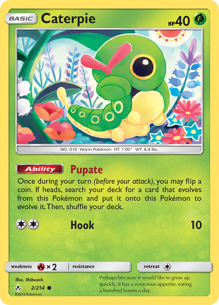 Caterpie (2/214) [Sun & Moon: Unbroken Bonds] | Card Citadel