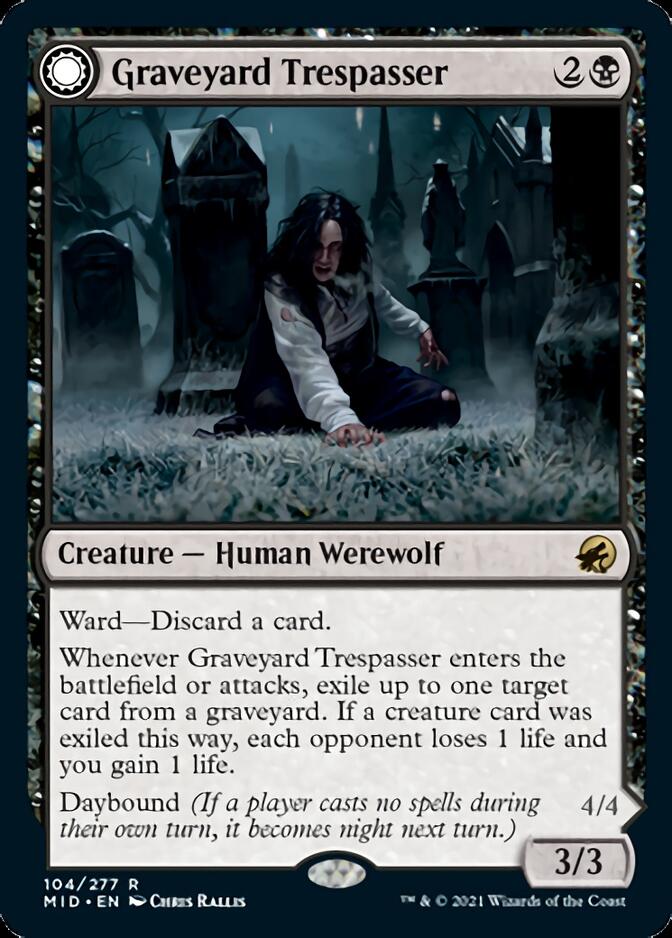 Graveyard Trespasser // Graveyard Glutton [Innistrad: Midnight Hunt] | Card Citadel