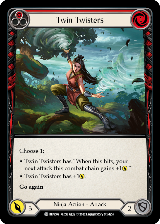 Twin Twisters (Red) [BEN009] (Outsiders Benji Blitz Deck) | Card Citadel