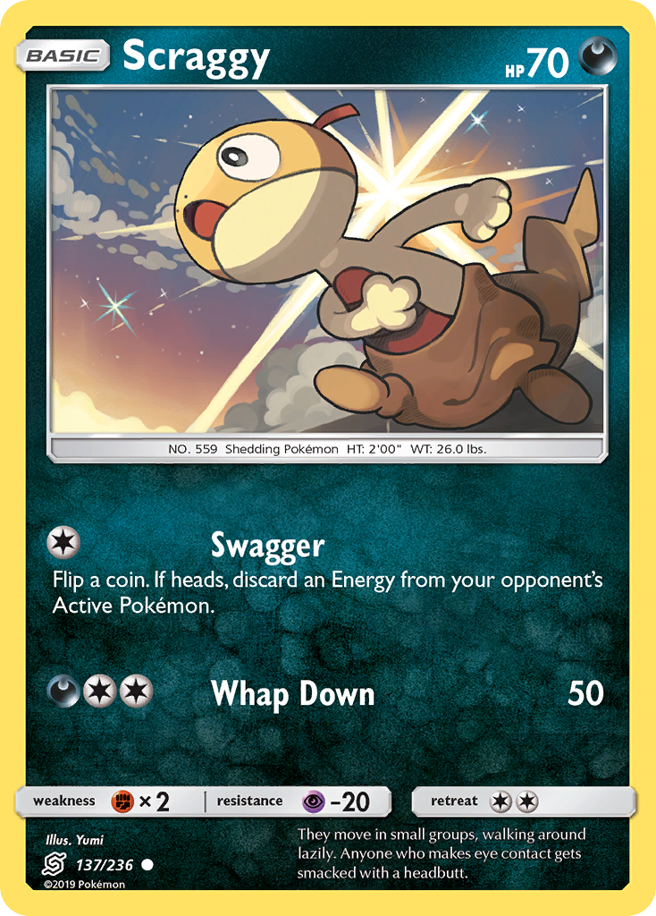 Scraggy (137/236) [Sun & Moon: Unified Minds] | Card Citadel