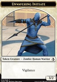 Unwavering Initiate // Wurm Token [Amonkhet Tokens] | Card Citadel