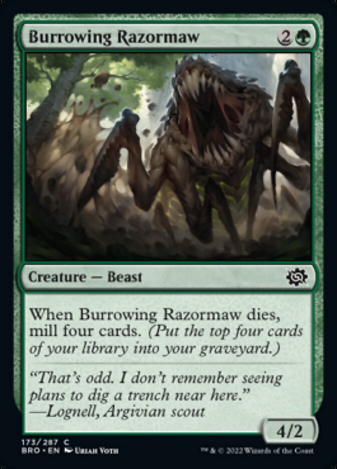 Burrowing Razormaw [The Brothers' War] | Card Citadel