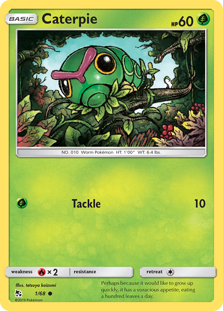 Caterpie (1/68) [Sun & Moon: Hidden Fates] | Card Citadel