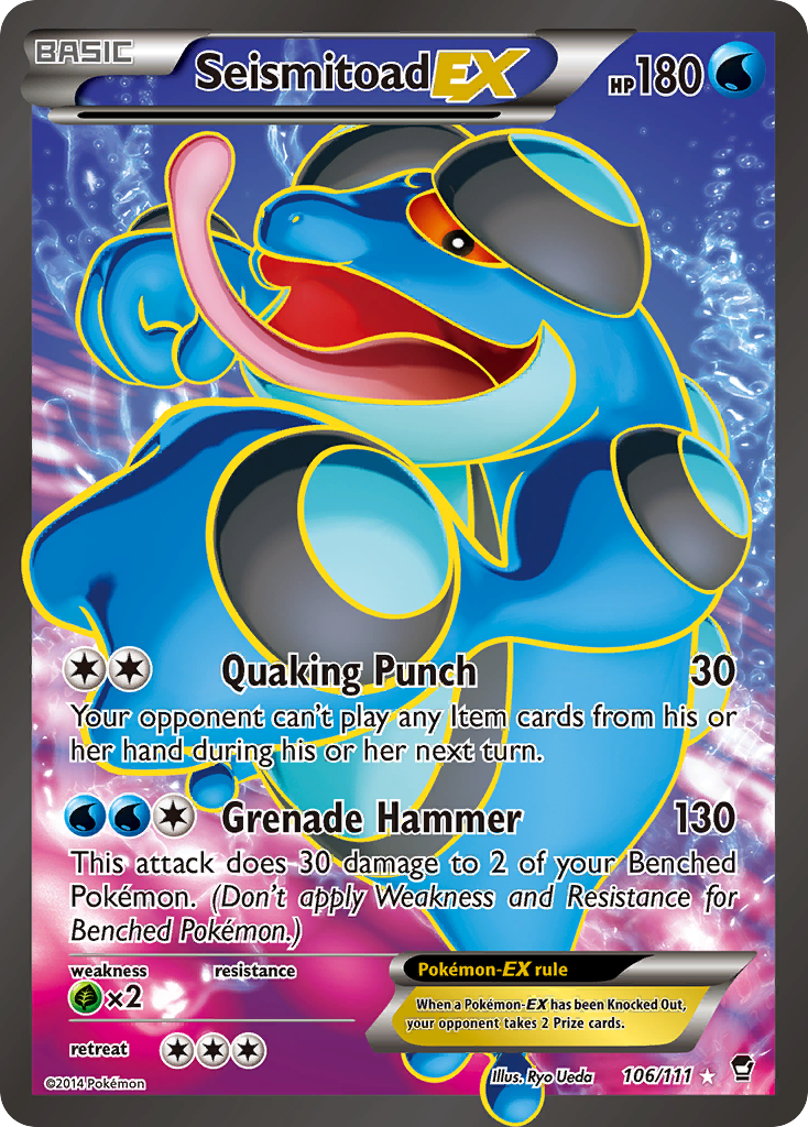 Seismitoad EX (106/111) [XY: Furious Fists] | Card Citadel