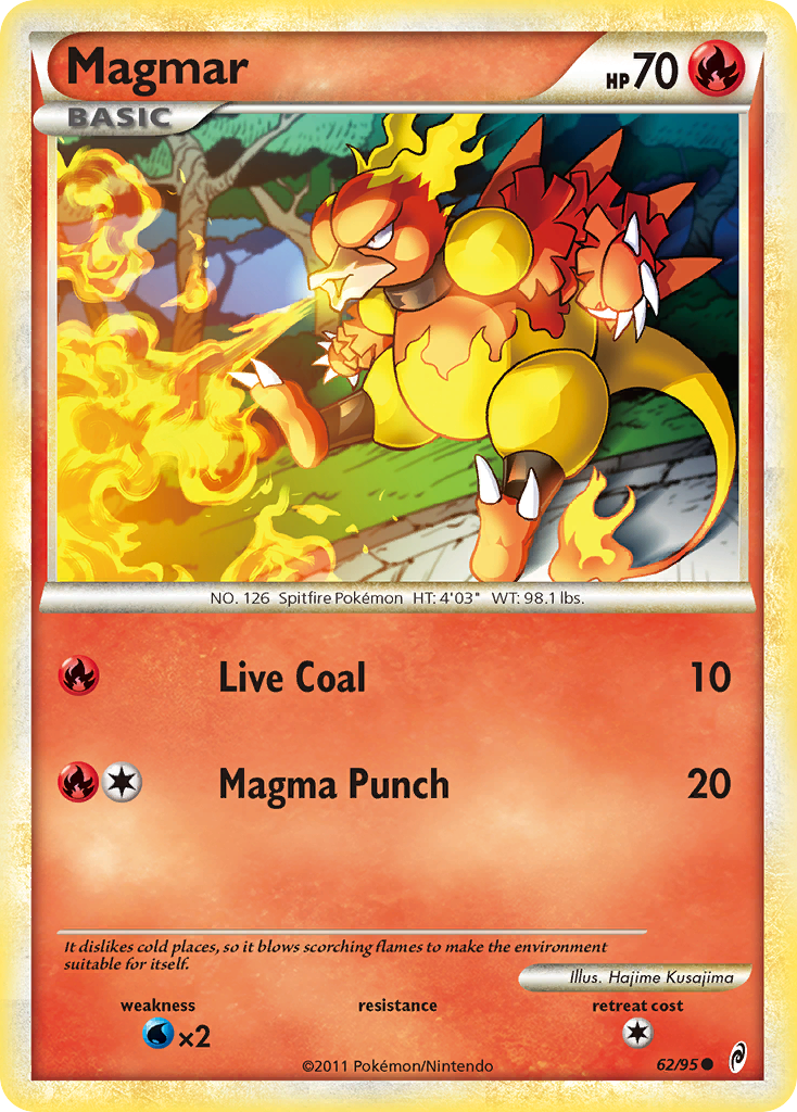 Magmar (62/95) [HeartGold & SoulSilver: Call of Legends] | Card Citadel