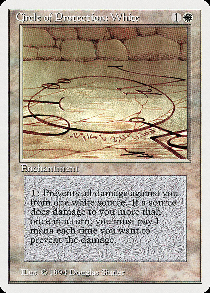 Circle of Protection: White [Summer Magic / Edgar] | Card Citadel