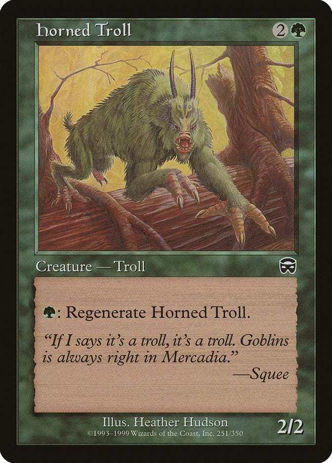 Horned Troll [Mercadian Masques] | Card Citadel