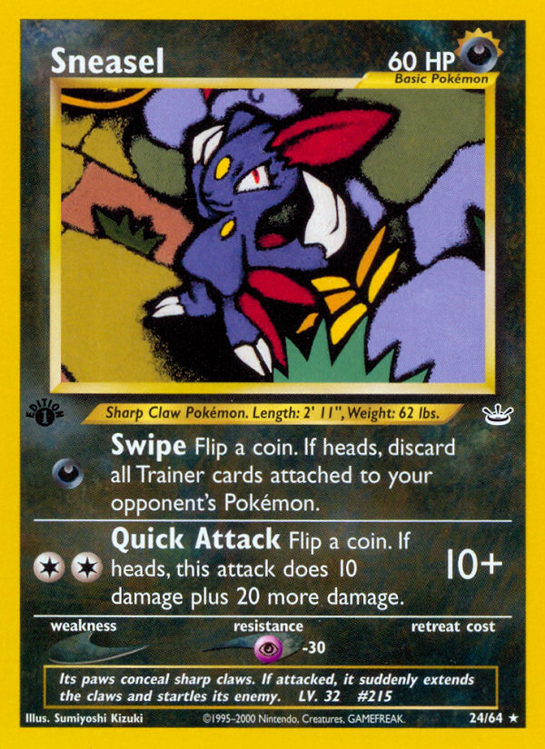 Sneasel (24/64) [Neo Revelation 1st Edition] | Card Citadel