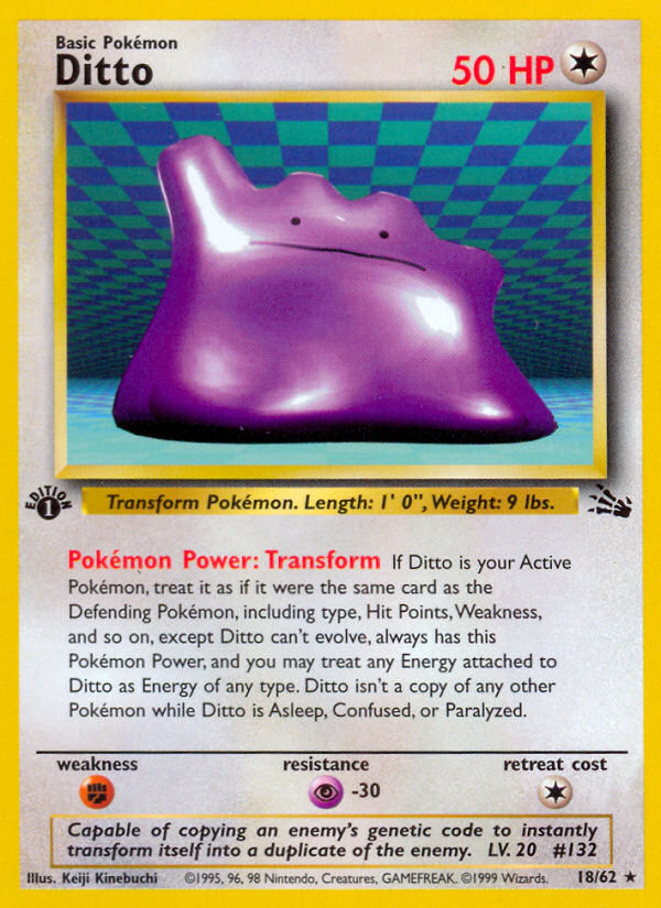 Ditto (18/62) [Fossil 1st Edition] | Card Citadel