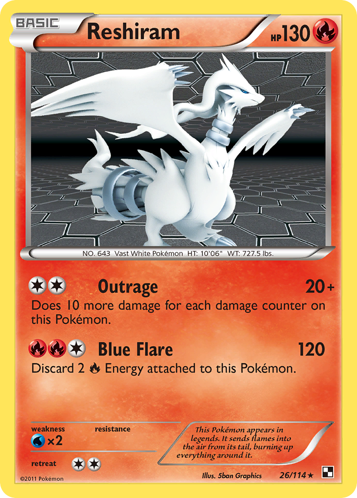 Reshiram (26/114) [Black & White: Base Set] | Card Citadel