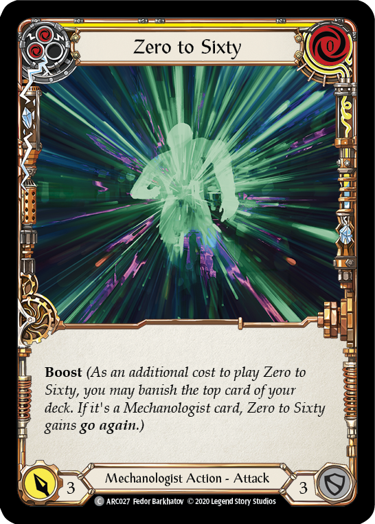 Zero to Sixty (Yellow) [ARC027] Unlimited Rainbow Foil | Card Citadel