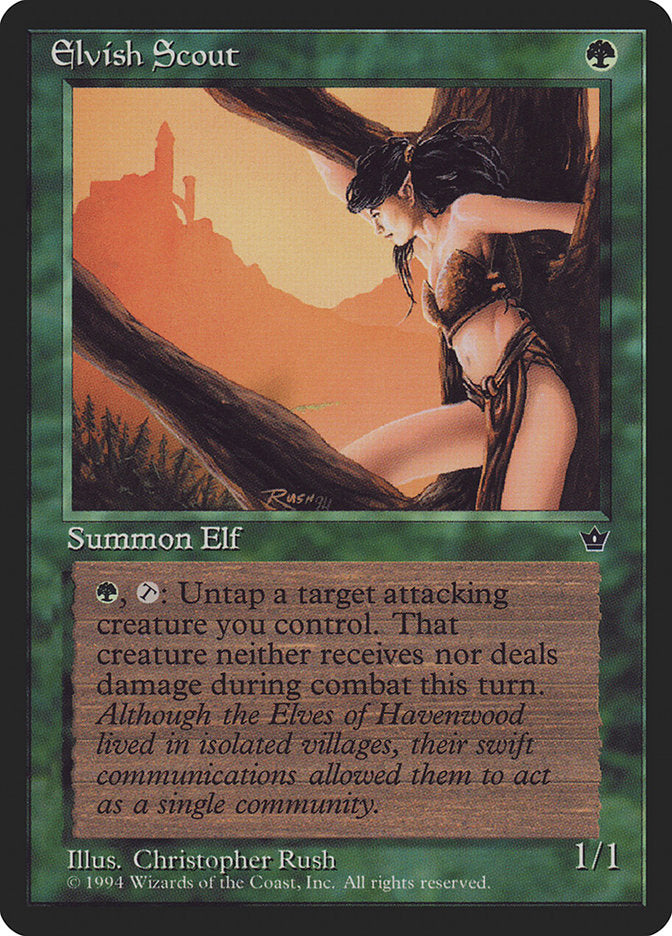 Elvish Scout (Christopher Rush) [Fallen Empires] | Card Citadel