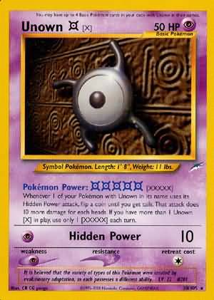 Unown [X] (30/105) [Neo Destiny Unlimited] | Card Citadel