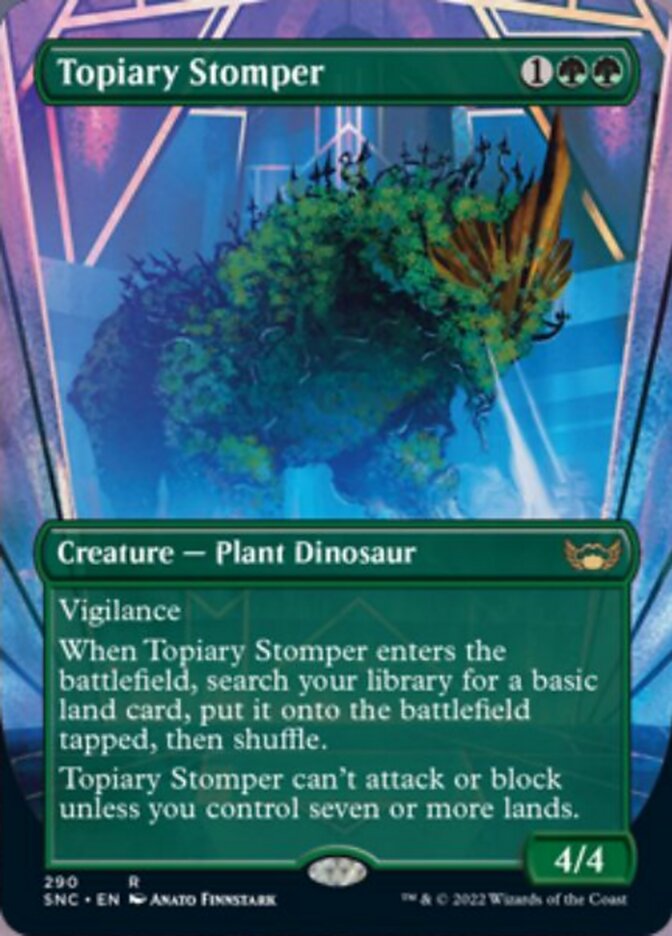 Topiary Stomper (Borderless Alternate Art) [Streets of New Capenna] | Card Citadel