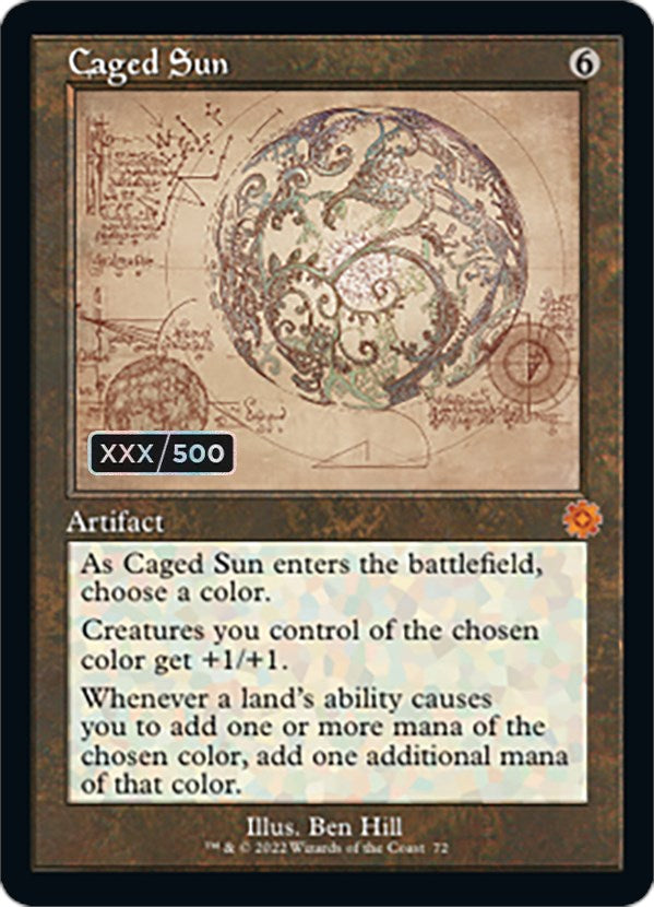 Caged Sun (Retro Schematic) (Serial Numbered) [The Brothers' War Retro Artifacts] | Card Citadel