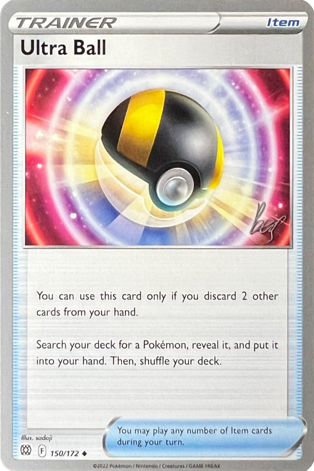 Ultra Ball (150/172) (Cheryl Again - Sebastian Lashmet) [World Championships 2022] | Card Citadel