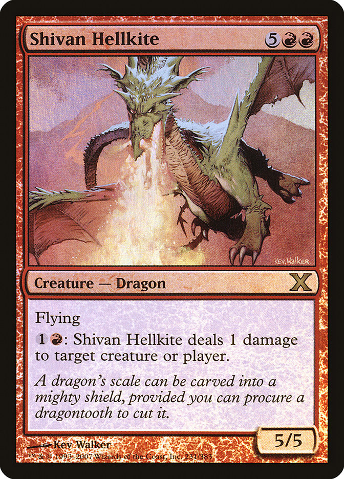 Shivan Hellkite (Premium Foil) [Tenth Edition] | Card Citadel