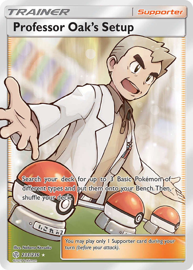 Professor Oak's Setup (233/236) [Sun & Moon: Cosmic Eclipse] | Card Citadel