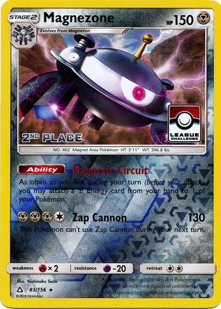 Magnezone (83/156) (League Promo 2nd Place) [Sun & Moon: Ultra Prism] | Card Citadel