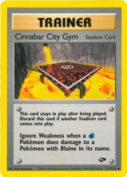 Cinnabar City Gym (113/132) [Gym Challenge Unlimited] | Card Citadel