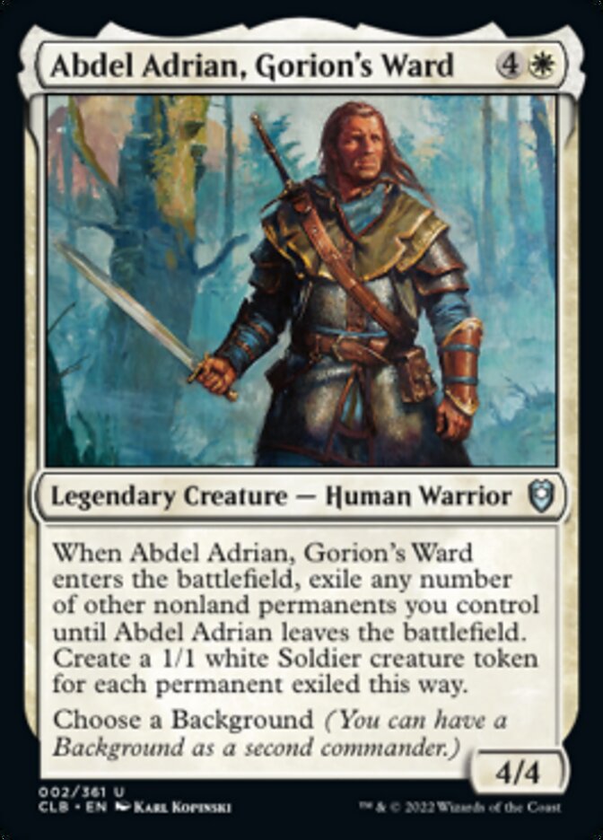 Abdel Adrian, Gorion's Ward [Commander Legends: Battle for Baldur's Gate] | Card Citadel