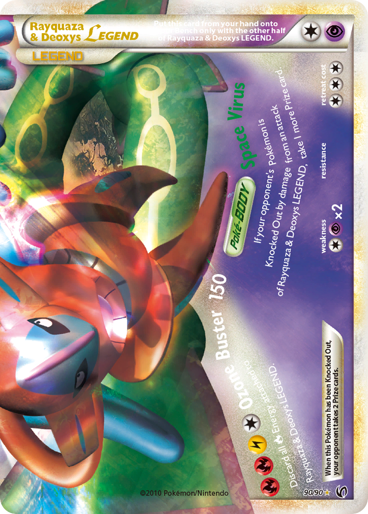 Rayquaza & Deoxys LEGEND (90/90) [HeartGold & SoulSilver: Undaunted] | Card Citadel