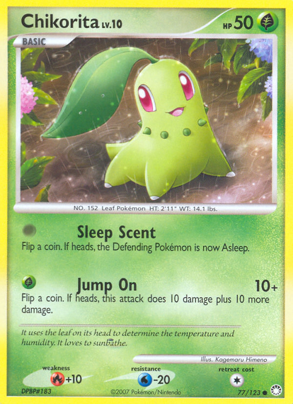 Chikorita (77/123) [Diamond & Pearl: Mysterious Treasures] | Card Citadel