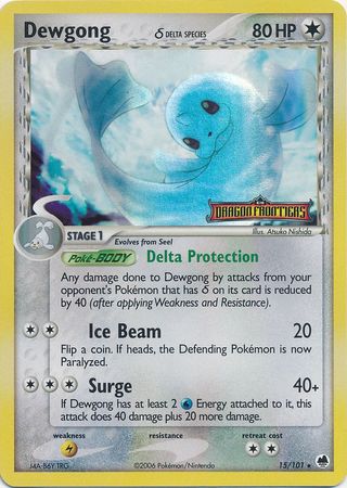 Dewgong (15/101) (Delta Species) (Stamped) [EX: Dragon Frontiers] | Card Citadel