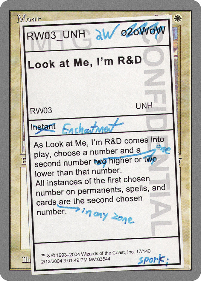 Look at Me, I'm R&D [Unhinged] | Card Citadel