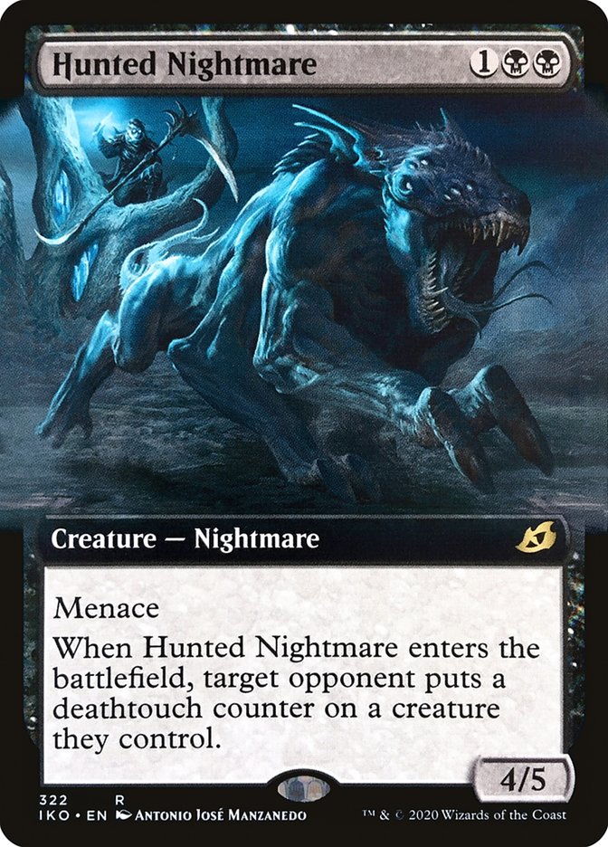 Hunted Nightmare (Extended Art) [Ikoria: Lair of Behemoths] | Card Citadel