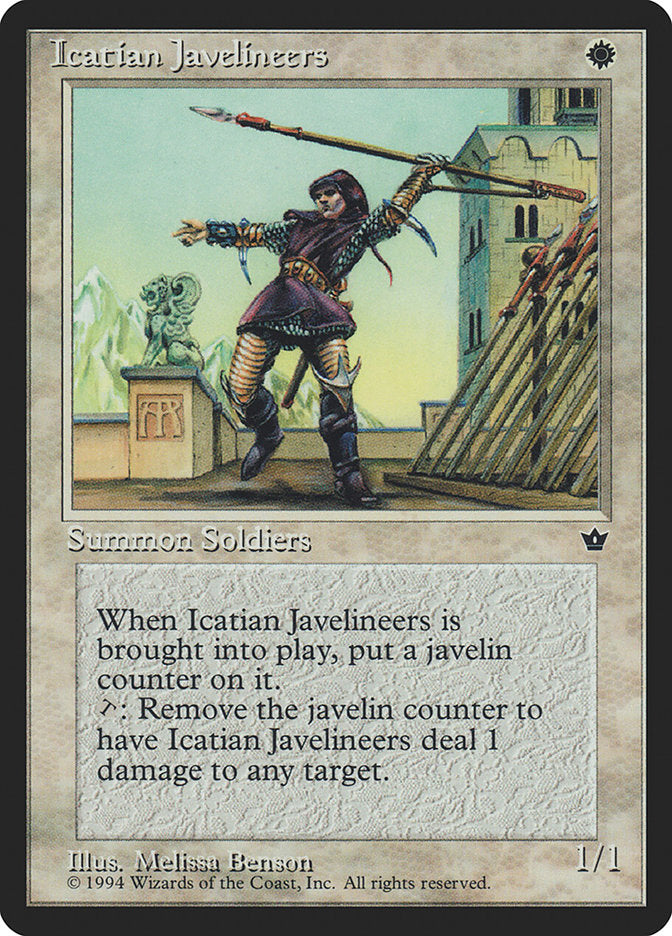 Icatian Javelineers (Melissa A. Benson) [Fallen Empires] | Card Citadel