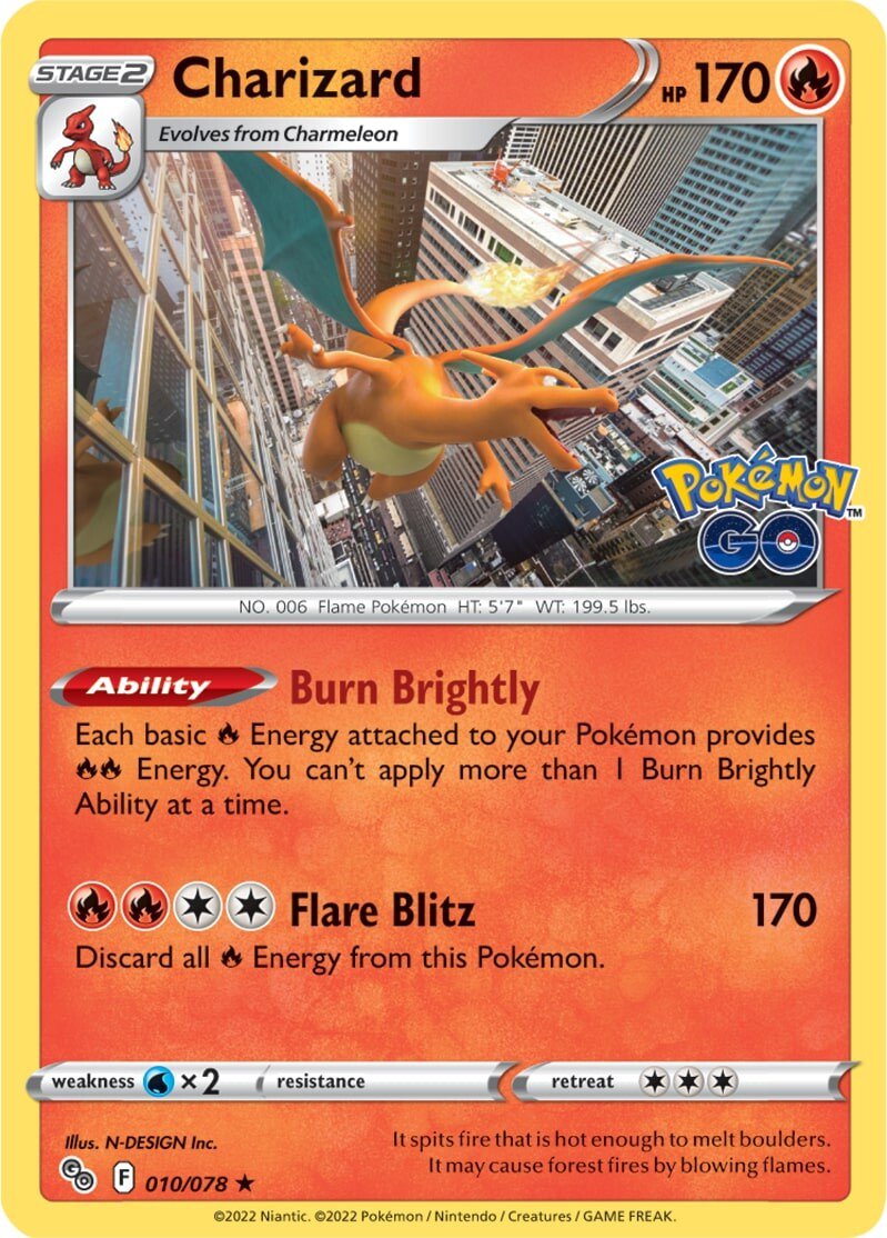 Charizard (010/078) [Pokémon GO] | Card Citadel