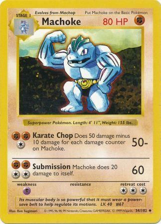 Machoke (34/102) [Base Set Shadowless Unlimited] | Card Citadel