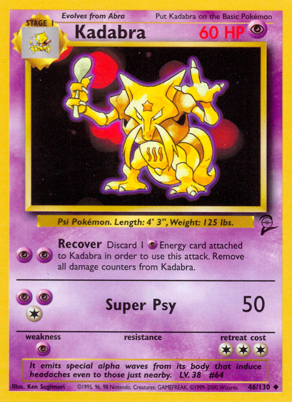 Kadabra (46/130) [Base Set 2] | Card Citadel