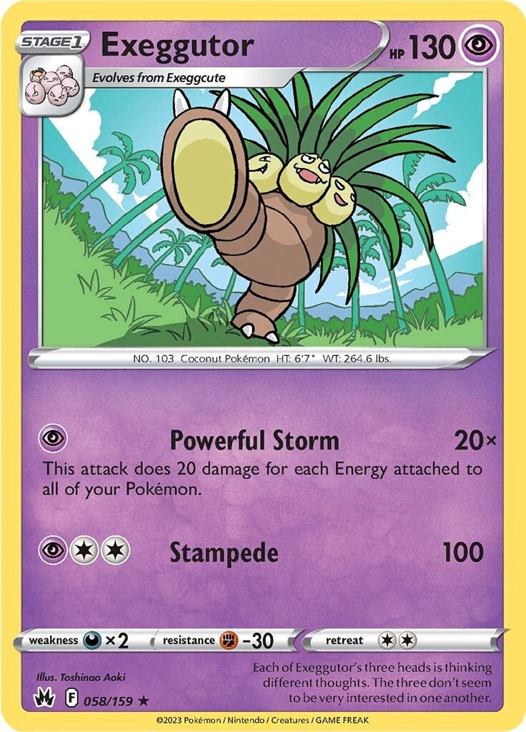 Exeggutor (058/159) [Sword & Shield: Crown Zenith] | Card Citadel